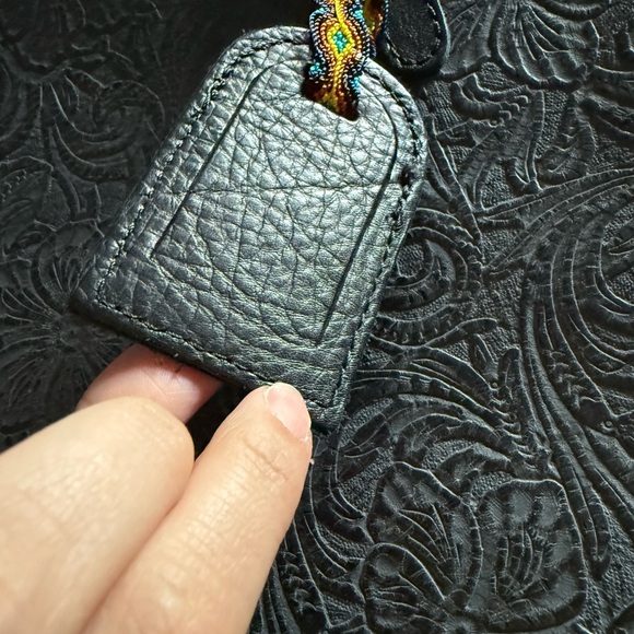 Elegant Gray Embossed Tote Bag - Picture 12 of 14